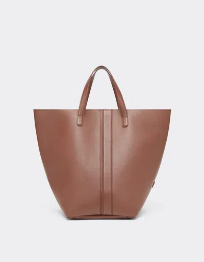 Ferrari Tote Bag In Smooth Nappa Leather In Hide