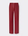Ferrari Trousers In Draped Nappa Leather In Maison Red