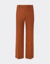 Ferrari Trousers In Linen And Viscose Gabardine In Tabacco