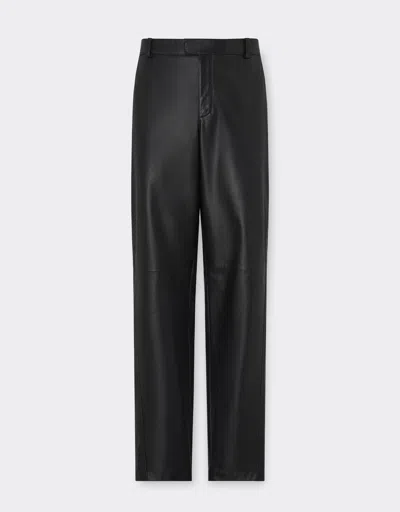 Ferrari Trousers In Nappa Leather In Black