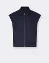 Ferrari Vest In Q-cycle® Twill In Navy