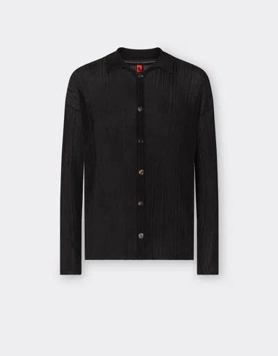 Ferrari Viscose And Lurex Cardigan In Black