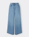 Ferrari Wide-leg Denim Trousers In Light Denim