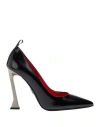 Ferrari Woman Pumps Black Size 7 Leather In Black