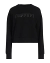 Ferrari Woman Sweatshirt Black Size L Viscose, Polyurethane, Elastane In Black
