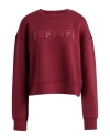 Ferrari Woman Sweatshirt Burgundy Size M Viscose, Polyurethane, Elastane In Red