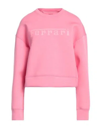 Ferrari Woman Sweatshirt Pink Size M Viscose, Polyurethane, Elastane