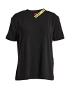 Ferrari Woman T-shirt Black Size M Modal, Elastane In Black