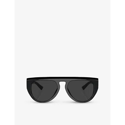 FERRARI WOMENS BLACK FH2005U PILOT-FRAME ACETATE SUNGLASSES