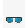 FERRARI FERRARI WOMEN'S BLUE FH2005U PILOT-FRAME ACETATE SUNGLASSES