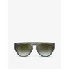 FERRARI FERRARI WOMEN'S GREY FH2005U PILOT-FRAME ACETATE SUNGLASSES