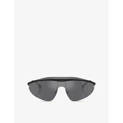 FERRARI WOMENS BLACK FH1015 IRREGULAR-FRAME METAL SUNGLASSES