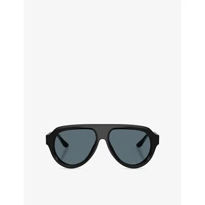 Ferrari Womens Black Fh2019u Aviator-frame Acetate Sunglasses