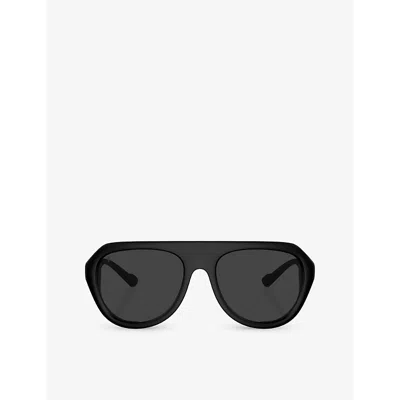 Ferrari Womens Black Fh2002qu Pilot-frame Injected Sunglasses