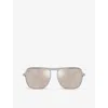 Ferrari Unisex Sunglass Fh1014t In Silver
