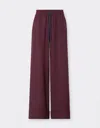 Ferrari Wool And Viscose Pants With Vichy Pattern In Red