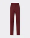 Ferrari Wool Satin Trousers In Brown