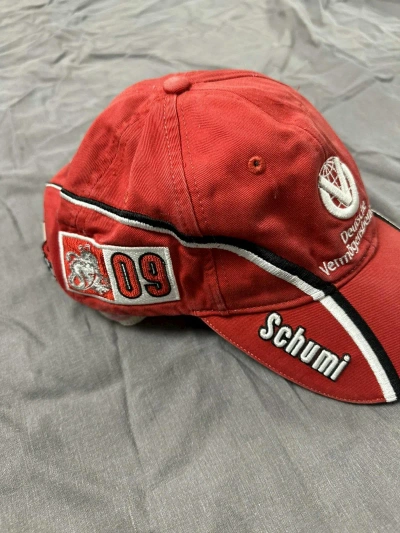 Pre-owned Ferrari X Formula Uno Vintage Ferrari Racing Cap Hat 2000s Michael Schumacher In Red