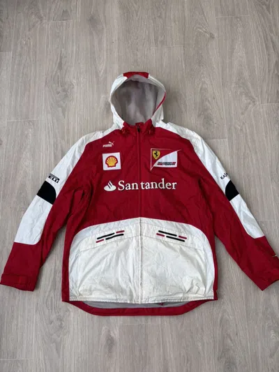 Pre-owned Ferrari X Formula Uno Vintage Puma Ferrari Racing Jacket Y2k In White