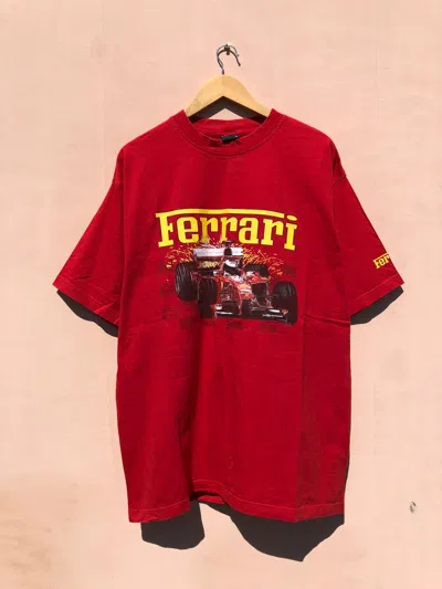 Pre-owned Ferrari X Racing Vintage 1999 Ferrari Formula One F1 Red Tee (marlboro)