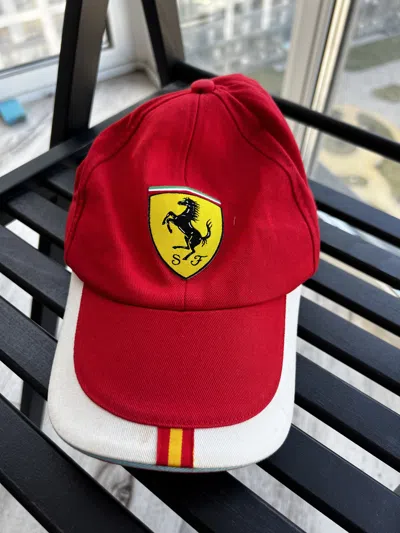 Pre-owned Ferrari X Racing Vintage Ferrari Racing Cap In Red