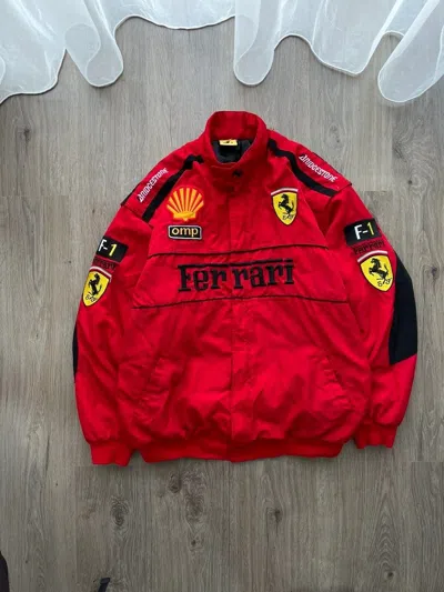 Pre-owned Ferrari X Racing Vintage Ferrari Racing Jacket Red Formula Uno