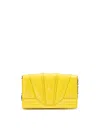 Ferrari Yellow Gt Patent Leather Bag With Chain In Yellow
