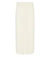 Ferrarisboutique Twinset White Knitted Midi Skirt In Neutral