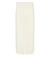 Ferrarisboutique Twinset White Knitted Midi Skirt In Neutral