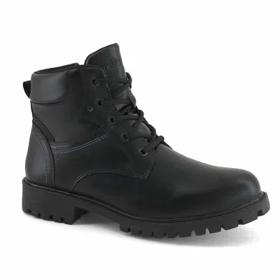 Ferrato Men's Lace Up Low Boot In Black