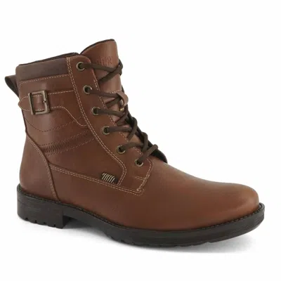 Ferrato Men's Lace Up Low Boot In Brown