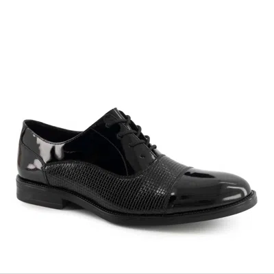 Ferrato Men's Laces Closure Flat Shoes In Black