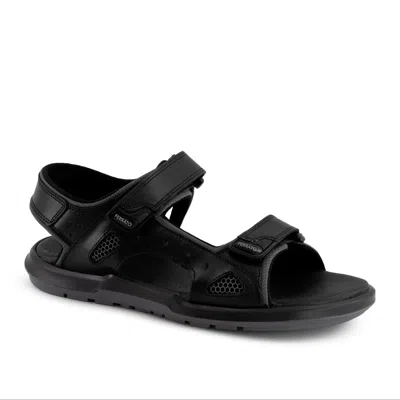 Ferrato Men's Leather Sandals In Black