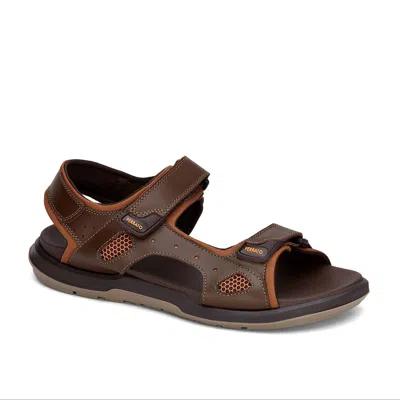 Ferrato Men's Leather Sandals In Brown