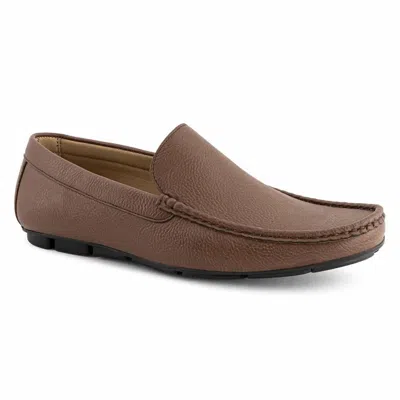 Ferrato Men's Leather Slip-on Loafer In Dark Brown
