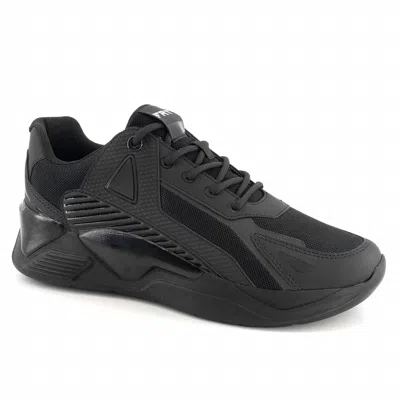 Ferrato Men's Sporty Sneakers In Black In Animal Print