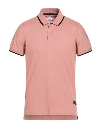 Ferre' Man Polo Shirt Antique Rose Size Xxl Cotton In Brown