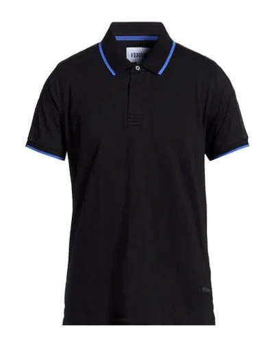 Ferre' Man Polo Shirt Black Size Xxl Cotton