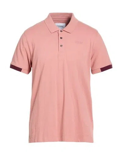 Ferre' Man Polo Shirt Blush Size Xl Cotton In Pink
