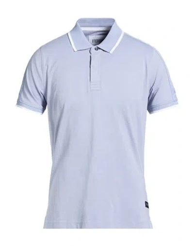Ferre' Man Polo Shirt Sky Blue Size Xxl Cotton