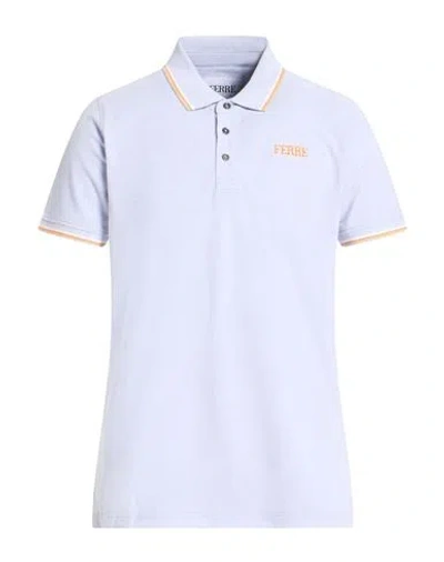 Ferre' Man Polo Shirt Sky Blue Size Xxl Cotton