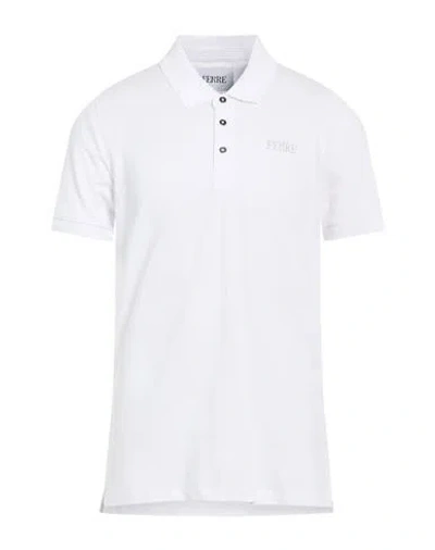 Ferre' Man Polo Shirt White Size Xl Cotton
