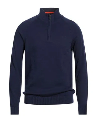 Ferre' Man Sweater Navy Size Xxl Cotton In Blue