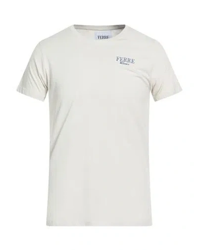 Ferre' Man T-shirt Beige Size Xxl Cotton In Neutral