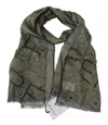 Ferre' Ferre Green Wool Men's Scarf In Green