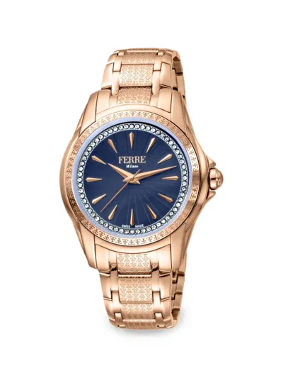 Ferre Milano Crystal-embellished 34mm Watch In Multi