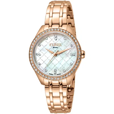 Ferre Milano Women's Mother Of Pearl Dial Watch In Multi