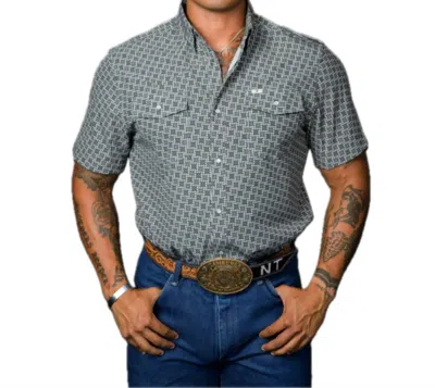 Ferrell Colton Short Sleeve Snap Shirt In Green