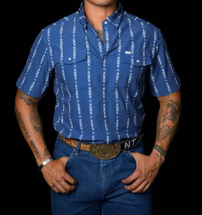 Ferrell Maverick Short Sleeve Snap Shirt In Blue