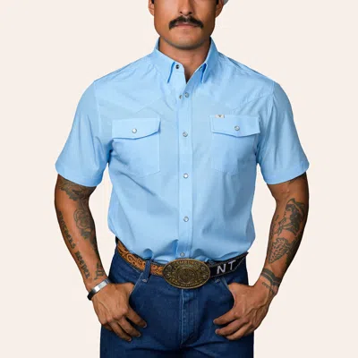 Ferrell Men's Carson Light Blue Pearl Snap Western Shirt